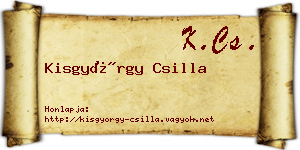 Kisgyörgy Csilla névjegykártya